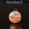 Natural Red Phantom Quartz Puffy coin Pendant Side Drilled Gemstone Focal Bead - Image 5