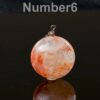 Natural Red Phantom Quartz Puffy coin Pendant Side Drilled Gemstone Focal Bead - Image 6