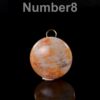 Natural Red Phantom Quartz Puffy coin Pendant Side Drilled Gemstone Focal Bead - Image 8