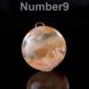 Natural Red Phantom Quartz Puffy coin Pendant Side Drilled Gemstone Focal Bead - Image 9