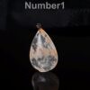 Rare Natural Red Phantom Quartz Puffy Teardrop Pendant Side Drilled Gemstone Focal Bead