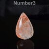 Rare Natural Red Phantom Quartz Puffy Teardrop Pendant Side Drilled Gemstone Focal Bead - Image 3