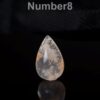 Rare Natural Red Phantom Quartz Puffy Teardrop Pendant Side Drilled Gemstone Focal Bead - Image 8
