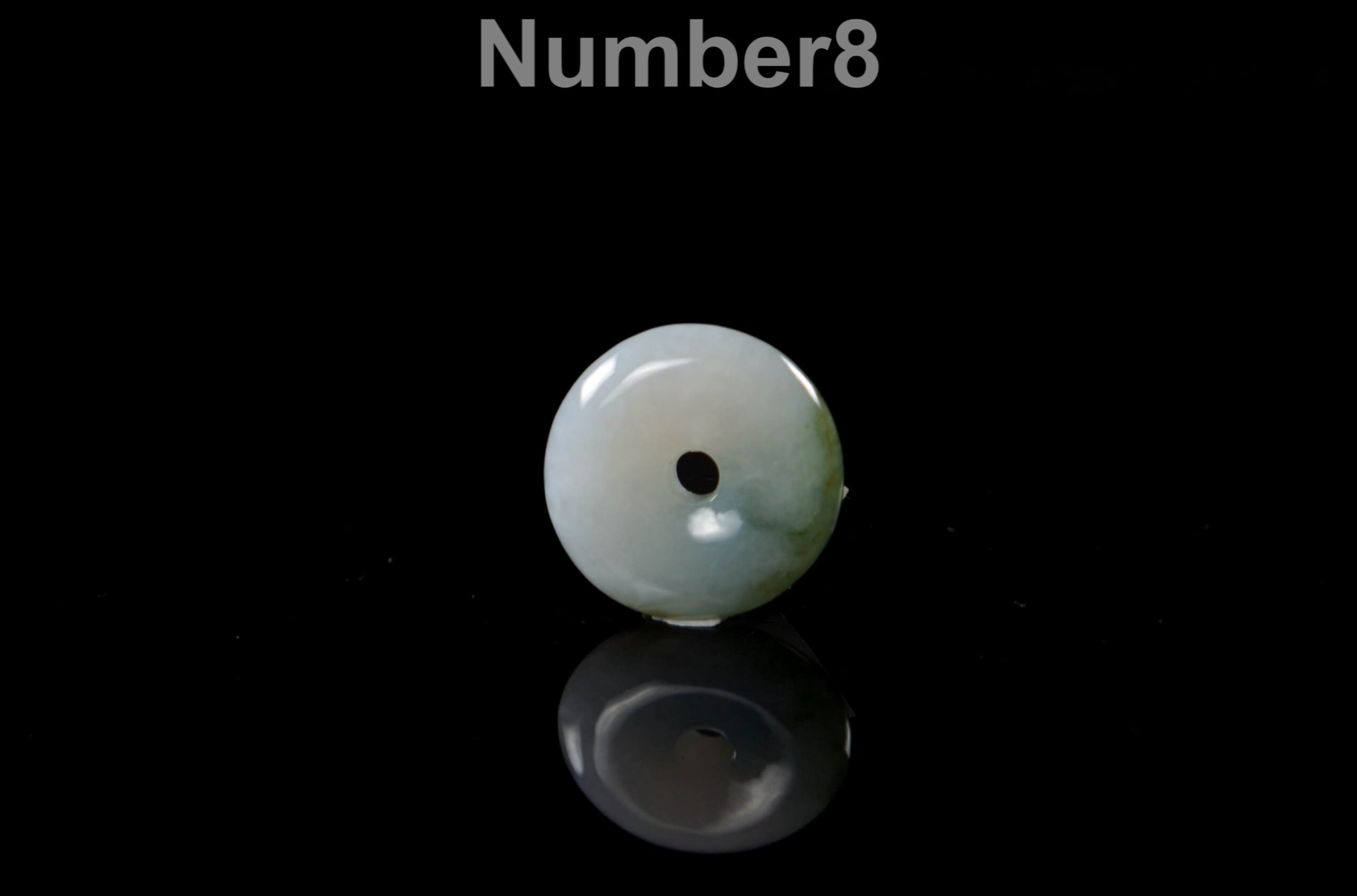 Jadeite Donut Pendant: Natural Green Lavender Colors (Handmade) JPT00000083 - Image 8
