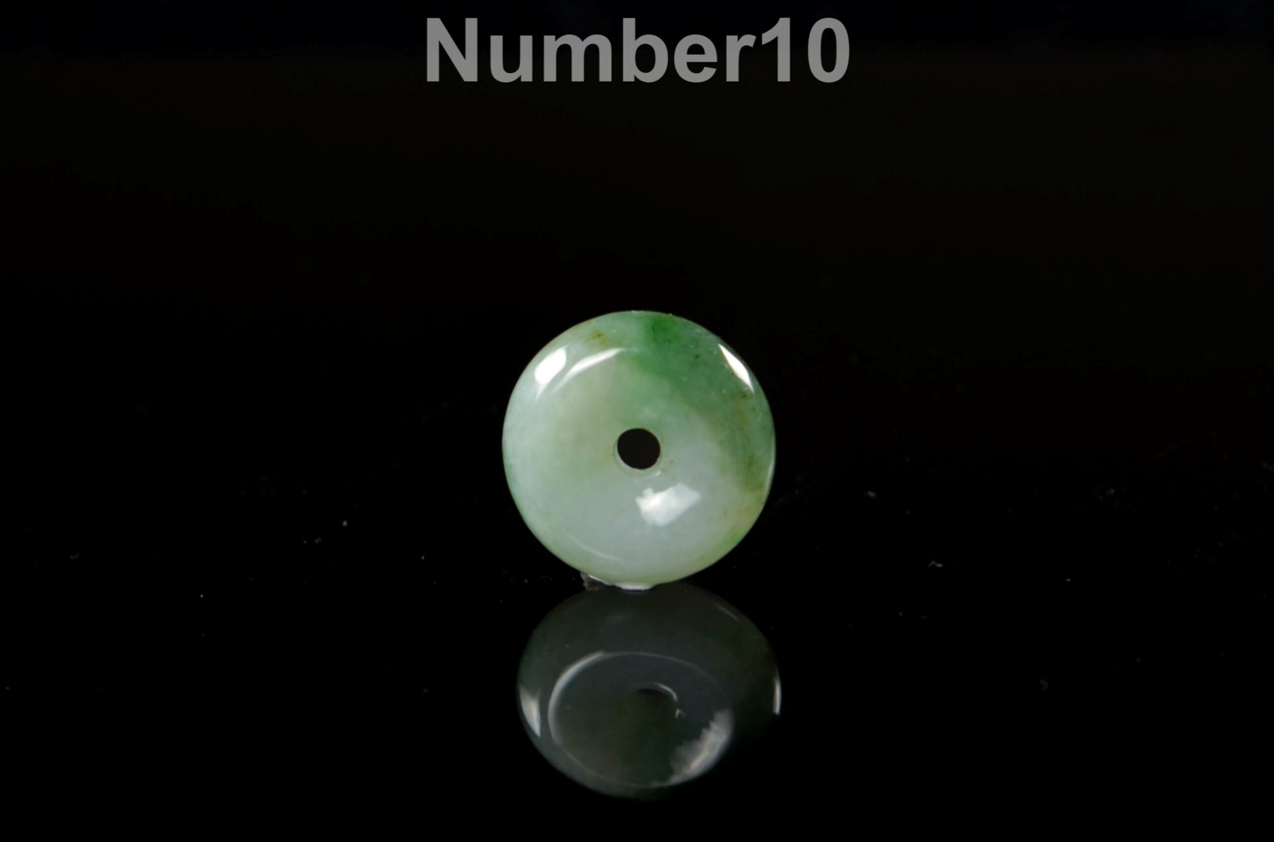 Jadeite Donut Pendant: Natural Green Lavender Colors (Handmade) JPT00000083 - Image 10