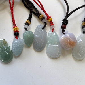 Green Jadeite Pendant Necklace, Handmade Jewelry JPT00000012