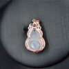 Jadeite Gourd Pendant, 925 Silver Rose Gold Setting, Burma Jade (No Chain) JPT00000006 - Image 5