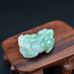 Carved Pixiu Statue  Pendant jadeite Good Luck Charm Necklace JPT00000046