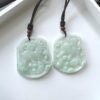 Natural Grade-A Jadeite Jade Dragon & Horse Pendant Set JPT00000013 - Image 3