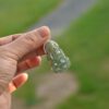 Green Hand-carved Jadeite Buddha of Mercy Amulet Pendant silver JPT00000010 - Image 6