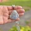 Chinese Jade Laugh Buddha Pendant with jadeite bead chain JPT00000014 - Image 3