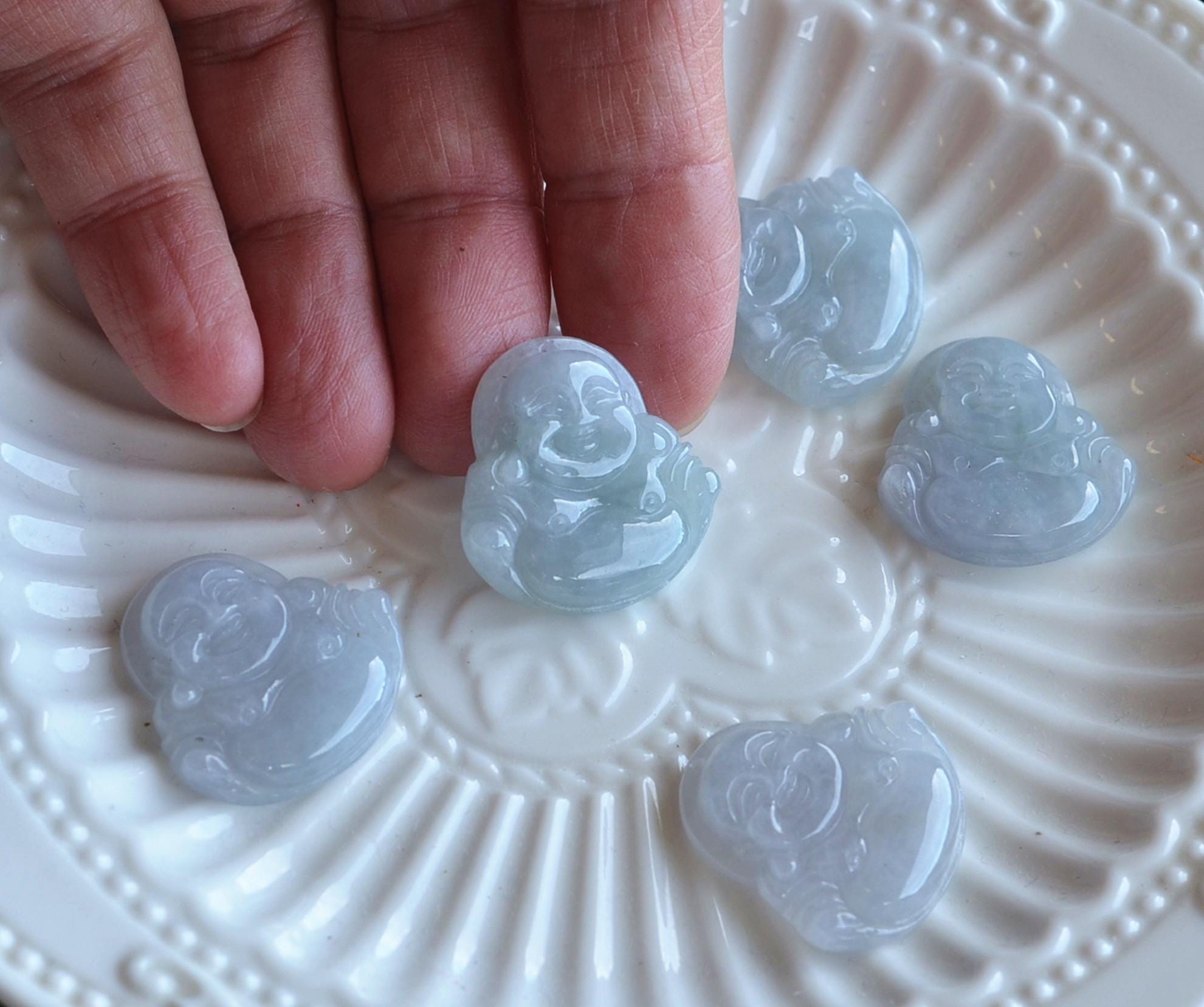 Laverndar Natural Jadeite Buddha Pendant Icy Translucent Grade A Jade JPT00000018 - Image 5