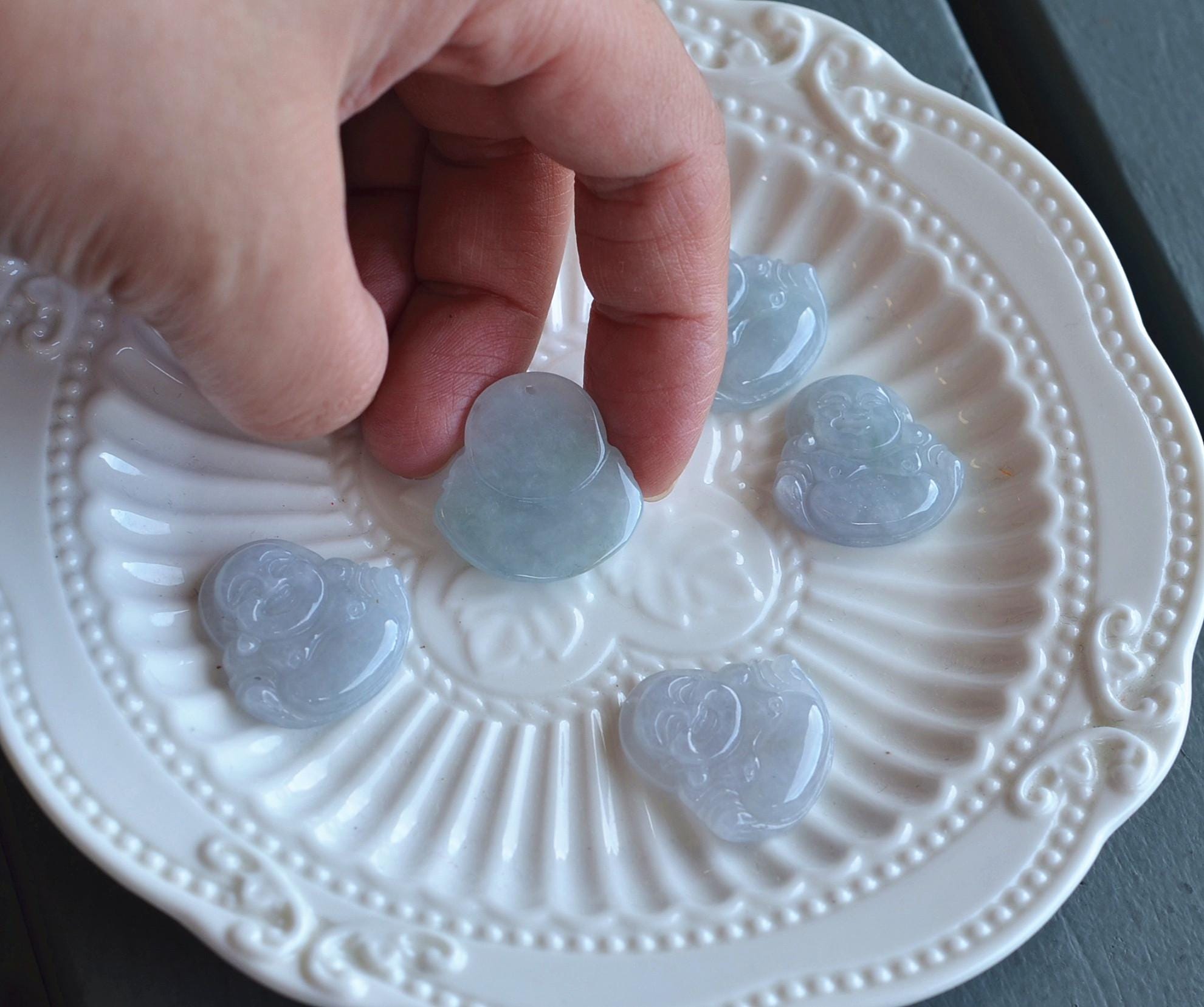 Laverndar Natural Jadeite Buddha Pendant Icy Translucent Grade A Jade JPT00000018 - Image 4