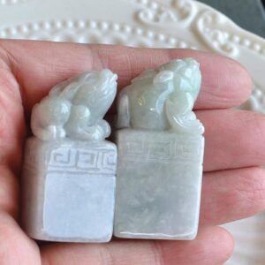Natural Jadeite Stone Seal Stamp JPT00000022