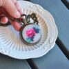 Vintage Style Copper Pocket Watch with Natural Jade Lid JPT00000026 - Image 2