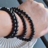 Black jade beads real, genuine Burma jadeite bracelet 7.5mm BEAD00000001 - Image 4
