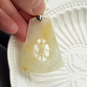 Yellow Jade Longevity Pendant JPT00000041