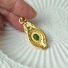 Natural Green Nephrite Jade Pendant Silver Necklace JPT00000060 - Image 3