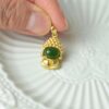 Natural Green Nephrite Jade Pendant Silver Necklace JPT00000064 - Image 2