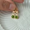 Red Double Happiness Natural Green Nephrite Jade Pendant Silver Necklace JPT00000065 - Image 5