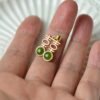 Red Double Happiness Natural Green Nephrite Jade Pendant Silver Necklace JPT00000065 - Image 4