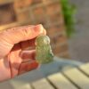 Green Hand-carved Jadeite Buddha of Mercy Amulet Pendant silver JPT00000009 - Image 3