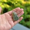 Green Hand-carved Jadeite Buddha of Mercy Amulet Pendant silver JPT00000009 - Image 6