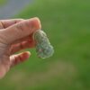 Green Hand-carved Jadeite Buddha of Mercy Amulet Pendant silver JPT00000010 - Image 5