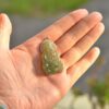 Green Hand-carved Jadeite Buddha of Mercy Amulet Pendant silver JPT00000010 - Image 8