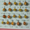Natural amber ring with an open back, silver-plated vintage style - Image 6