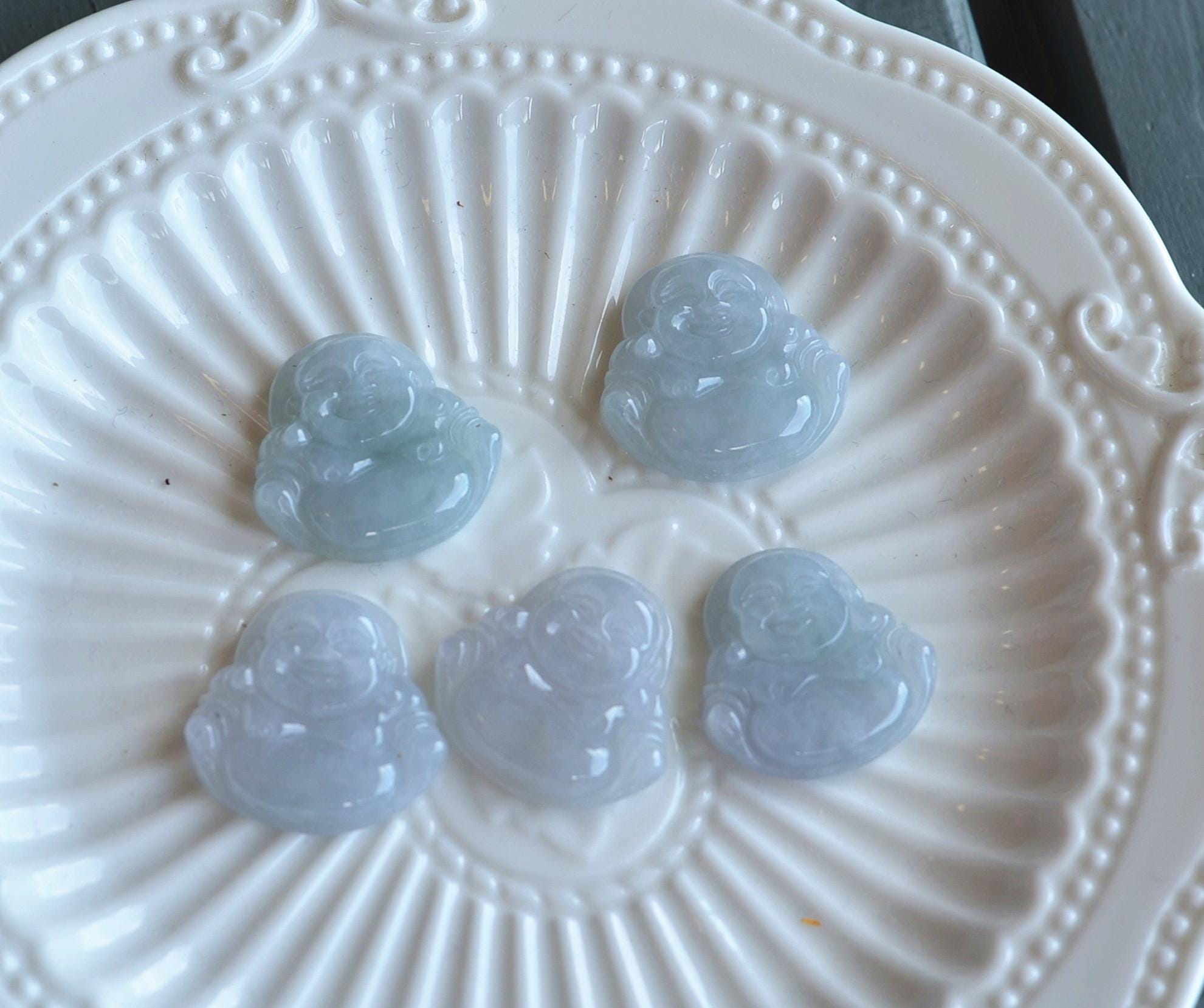 Laverndar Natural Jadeite Buddha Pendant Icy Translucent Grade A Jade JPT00000018