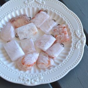 Red Phantom Quartz Pendant, Teardrop Gemstone Focal Bead JPT00000025