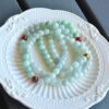 Natural Grade A Jadeite Bead Bracelet Necklace 108 Beads 7.5mm BEAD00000002