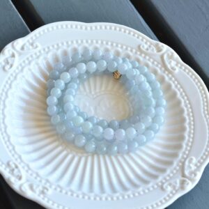 Natural Lavender Jadeite Bead Bracelet ?€? 7 mm Beads BEAD00000003