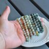 Natural Jadeite Bead Bracelet Multicolor Beads7-8 mm BEAD00000006 - Image 5