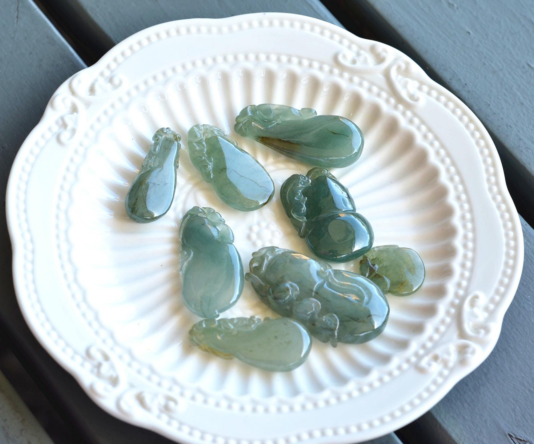 Natural Jadeite Carved Pendants Handmade Jewelry JPT00000031 - Image 2