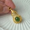 Natural Green Nephrite Jade Pendant Silver Necklace JPT00000059 - Image 2