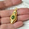 Natural Green Nephrite Jade Pendant Silver Necklace JPT00000060 - Image 5