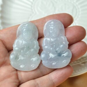 Kwan-Yin Carved jade Amulet Pendant Necklace JPT00000069