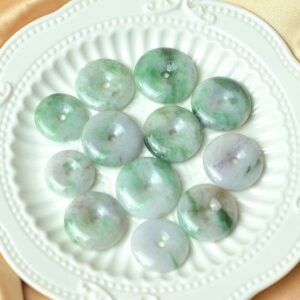 Green lavender Jadeite donut Pendant Necklace JPT00000086
