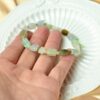 Burma Jadeite Bracelet: Natural Grade A Icy Square Beads BEAD00000007 - Image 5