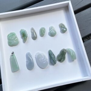 Green Jadeite Pendant Necklace, Handmade Jewelry JPT00000011