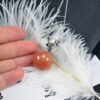 Sakura Agate Pendant Necklace, Sterling Silver Bail, Natural Madagascar Gemstone Ball AGAT0002 - Image 3