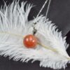 Sakura Agate Pendant Necklace, Sterling Silver Bail, Natural Madagascar Gemstone Ball AGAT0002 - Image 4