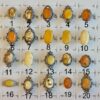 Natural amber ring with an open back ,in 20 numbers