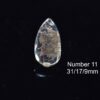 Scenic Lodolite Quartz Teardrop Cabochon