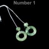 natural green jade earrings