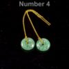 Natural Jade Threader Earrings | Green Jade Circle Drop Earrings | Elegant Minimalist Jewelry - Image 4