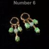 Natural Jade Threader Earrings | Green Jade Circle Drop Earrings | Elegant Minimalist Jewelry - Image 6