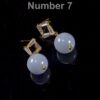 Natural Jade Threader Earrings | Green Jade Circle Drop Earrings | Elegant Minimalist Jewelry - Image 7